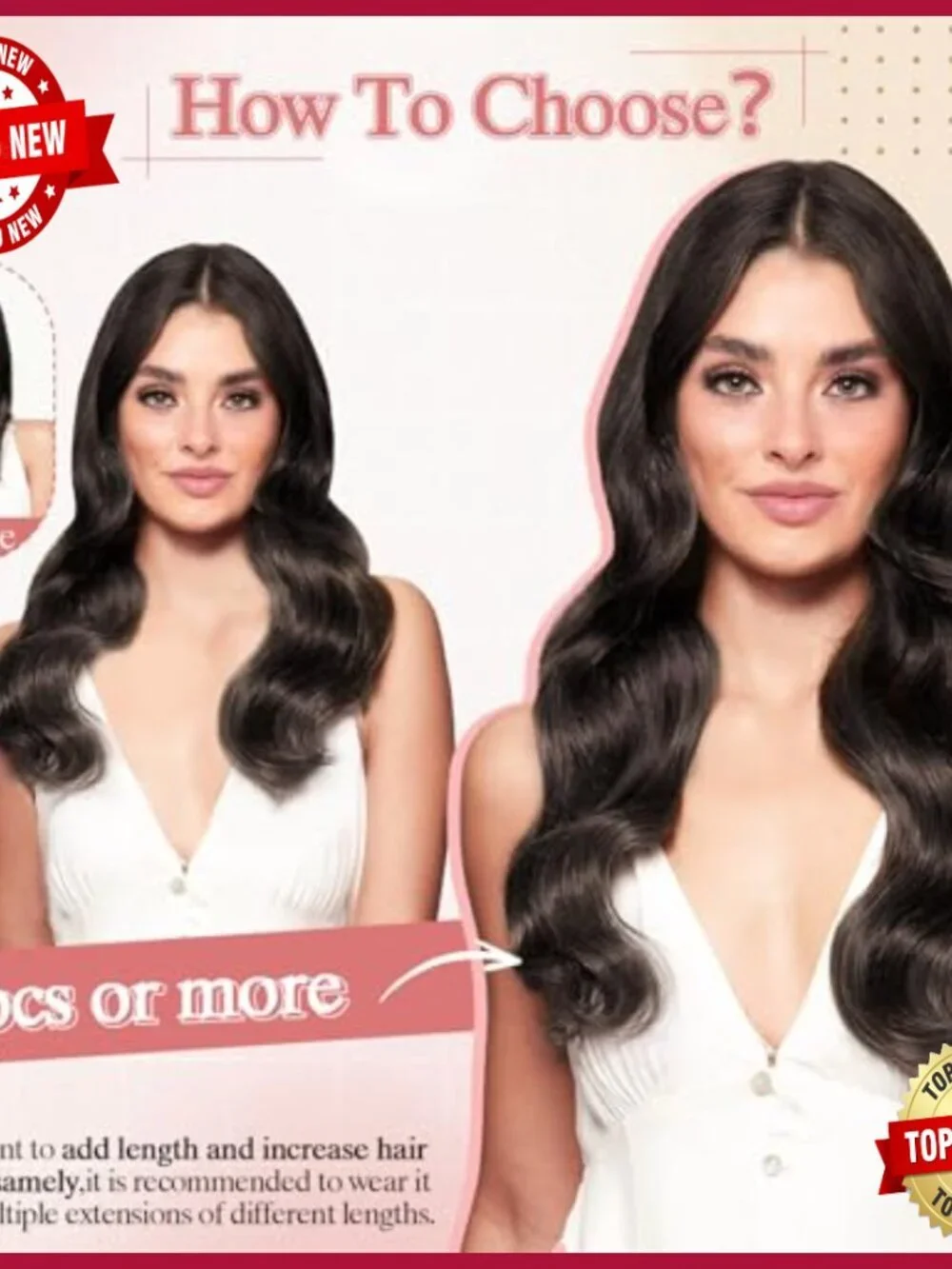 12 Inch Human Hair Clip-In Extensions, 5 Clips, Straight, 55g